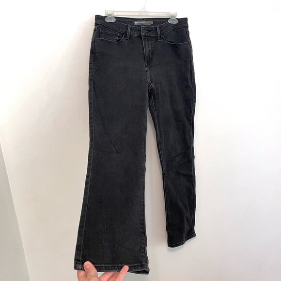 LEVI'S LEVIS Mid Rise Skinny Jeans Solid Black Stretch Skinny Jean 8 tag W29 L30 - Picture 8 of 14